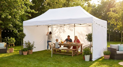 White pop up gazebo with aluminium frame for outdoor use - view 3