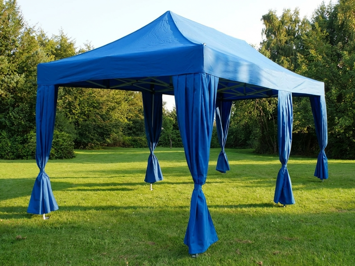Blue pop up gazebo with steel frame for outdoor events - product detail