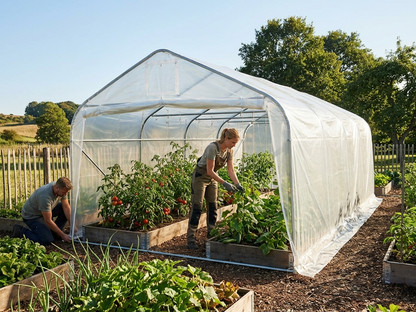 Transparent polytunnel greenhouse cover 3.6x8.4 m - product detail