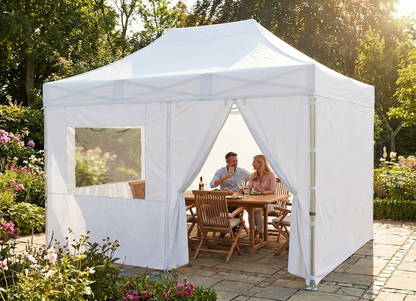White gazebo sidewall kit sized 3x4.5 meters for outdoor events