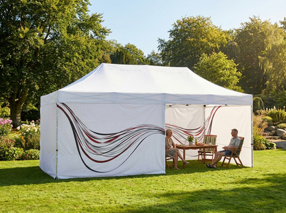 White pop up gazebo 4x8 m with aluminium frame - view 3