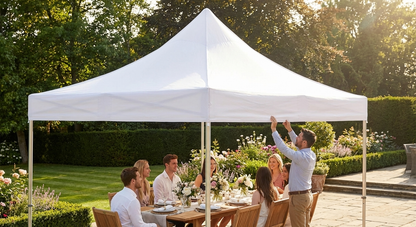 White gazebo roof cover 4x6m polyester with PVC for outdoor use - view 3