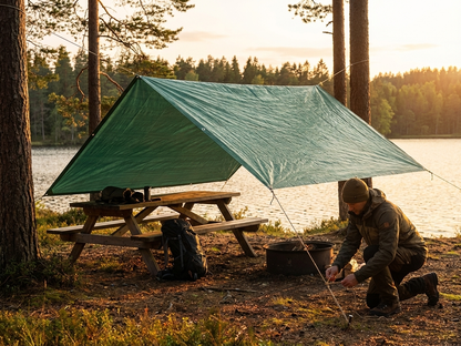 Green Tarpaulin 3x4 m for outdoor use - view 3