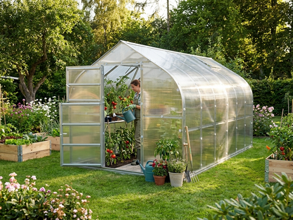 Greenhouse Polycarbonate Dome in Silver, 25 m² - product detail