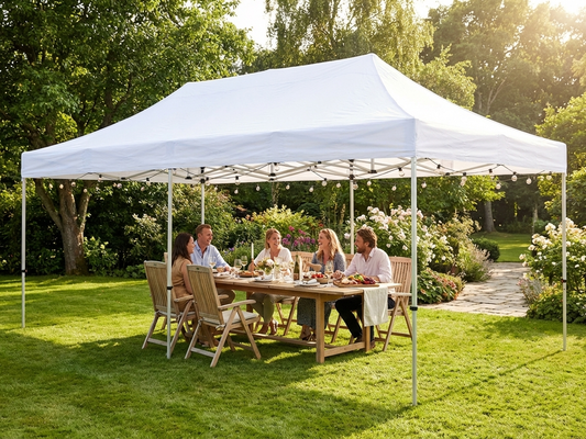 White pop-up gazebo with aluminium frame for outdoor events - product detail