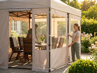 Latte Gazebo Sidewall Kit 4x6m for Outdoor Use - view 3