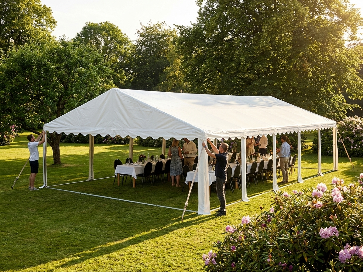 White PVC marquee roof cover 6x14m for outdoor events - product detail