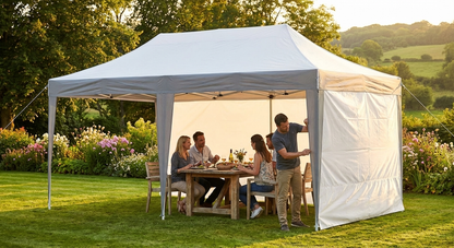 Marquee roof cover in white and grey for outdoor events - view 3