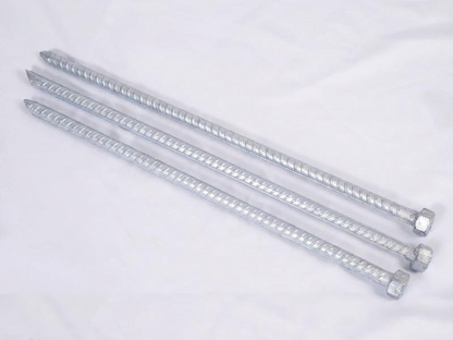Galvanised steel storm pegs, 100 cm length, silver colour, for outdoor anchoring - product detail