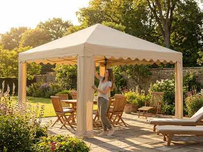 Marquee Roof Cover 4x4m Sand PVC/Polyester