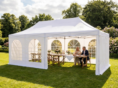 White pop-up gazebo 4x8m with aluminium frame for outdoor events - view 3