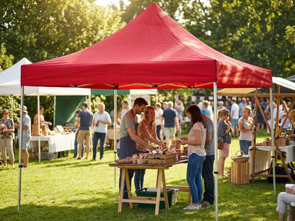 Red gazebo roof cover 3x4.5 metres for outdoor use - view 3