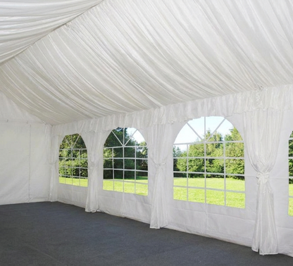 White Marquee Lining and Leg Curtain Pack, 4x6m - product detail