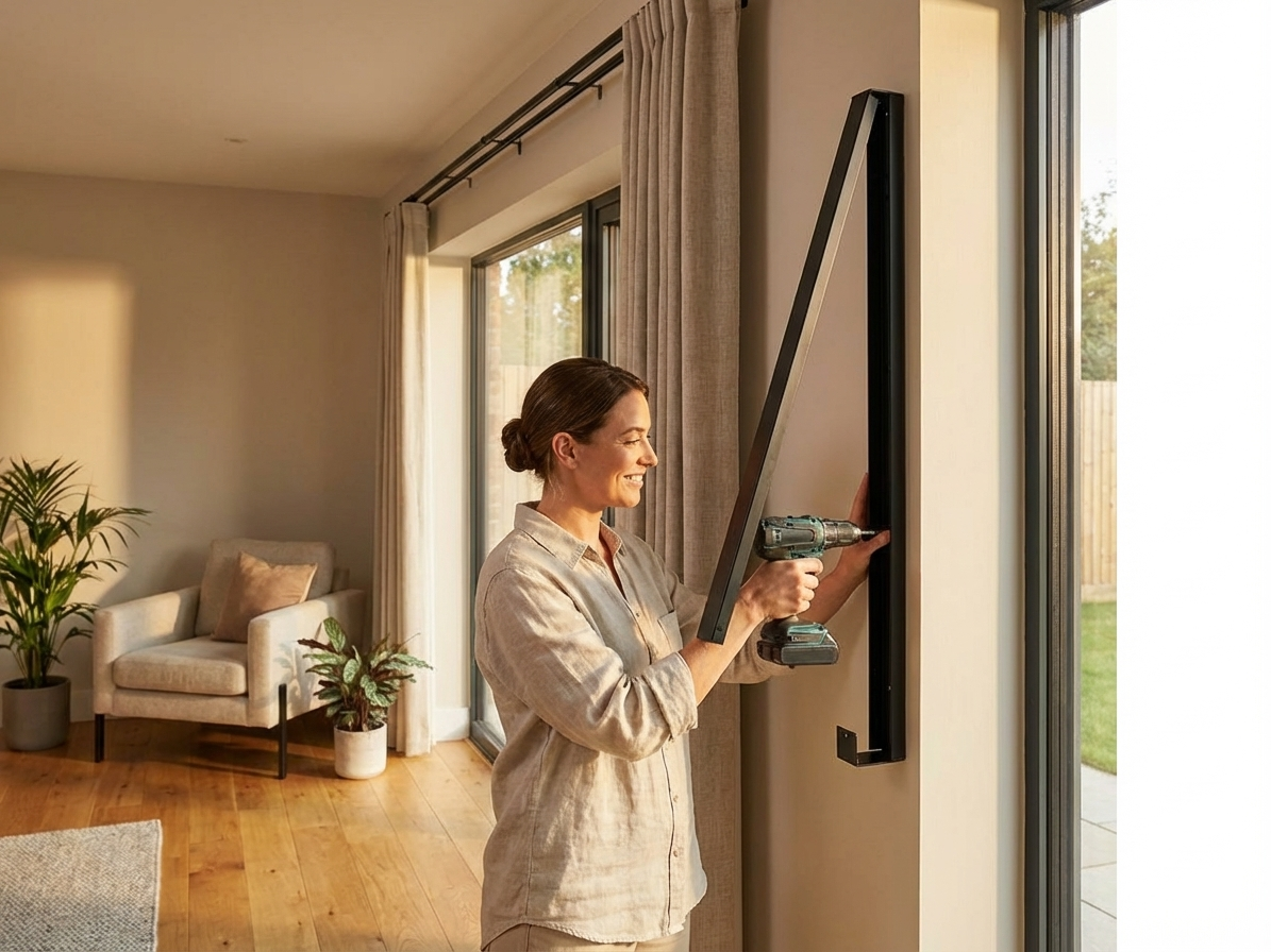 Grey curtain rail made from powder-coated steel for indoor use - view 3