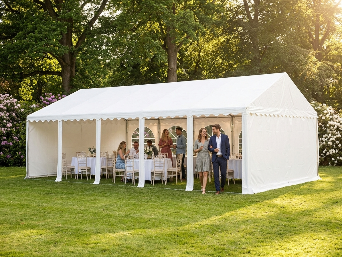 White PVC Marquee 6x10m for Event Hosting - view 3