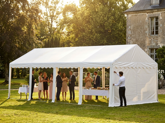 White PVC marquee roof cover 5x10m for outdoor events