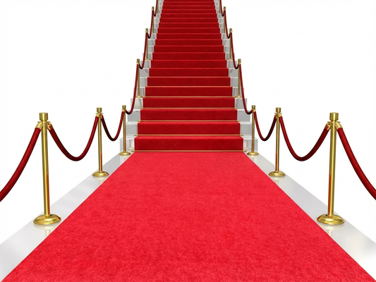 Red carpet runner for events, made of polyester