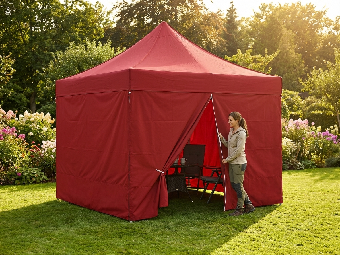 Pop up gazebo sidewall kit in red, 4x4m - view 3