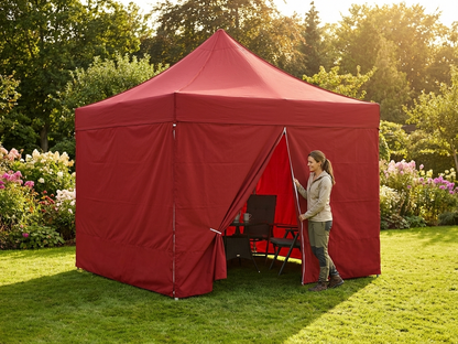 Pop up gazebo sidewall kit in red, 4x4m - view 3