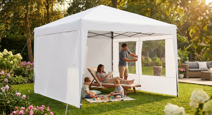 White gazebo sidewall kit 3x3m for outdoor events - view 3