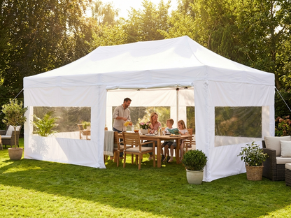 White pop up gazebo 4x8 m with aluminium frame - view 3