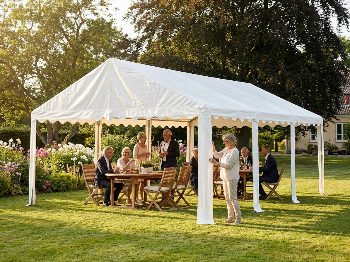 White PVC marquee roof cover 5x6m for outdoor events - view 3