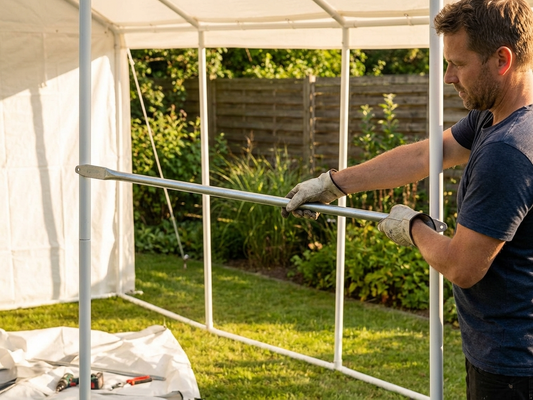 Galvanised Steel Cross Bar for Storage Tent Accessory