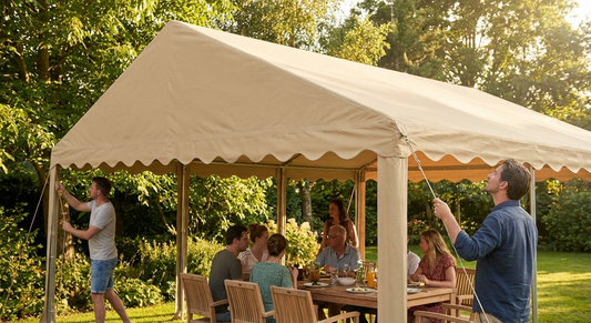 Marquee roof cover 5x8m sand PVC/Polyester waterproof
