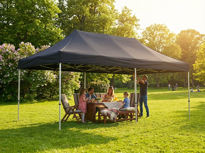 Pop up gazebo 2.5x5m black with aluminium frame for outdoor events - view 3