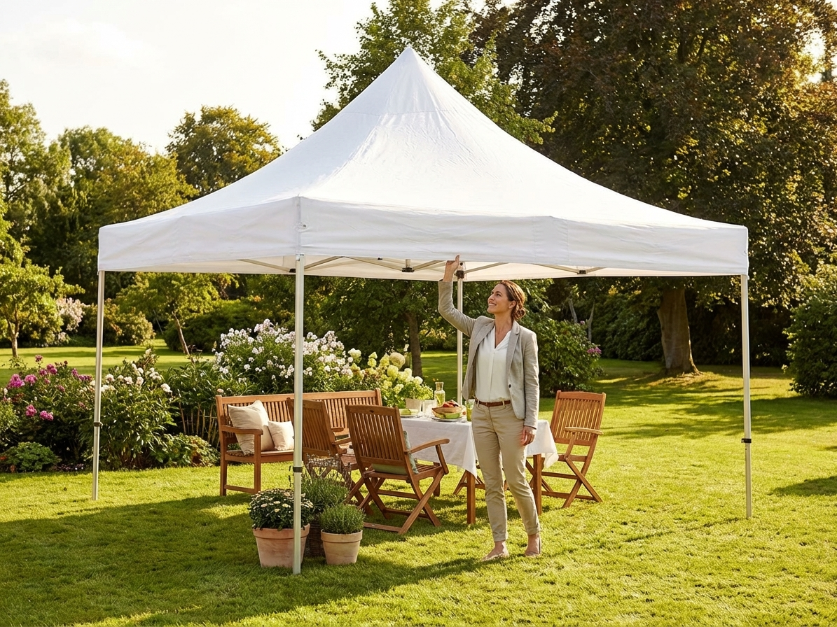 White Gazebo Roof Cover 4x8m for Outdoor Events - view 3