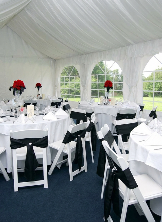 White polyester marquee lining for 6x6m marquee - product detail