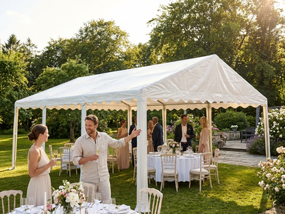 White PVC marquee roof cover 5x8m for event use - product detail