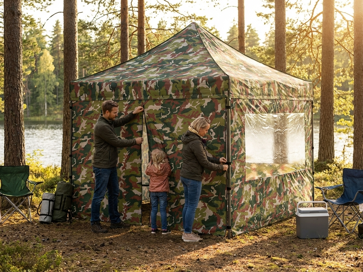 Camouflage pop up gazebo sidewall kit 3x3m - view 3