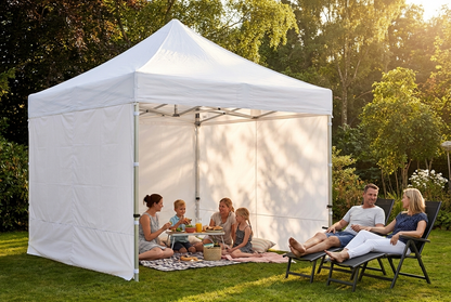 Pop up gazebo 3x3m white with aluminium frame for outdoor use