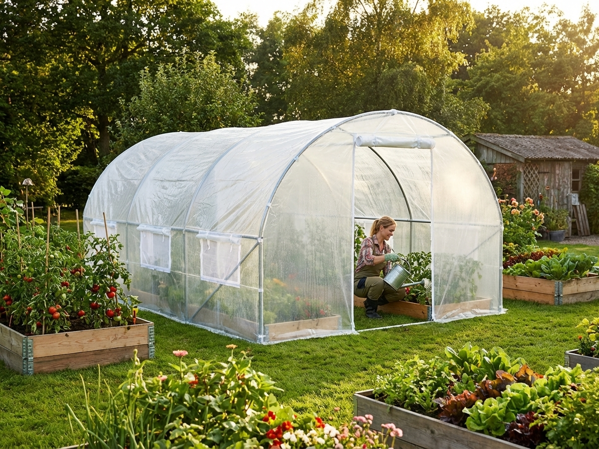 Polytunnel Greenhouse 3x6x2 m Transparent for Domestic and Commercial Use