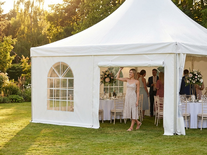PVC Sidewall with Door for Party Tents, 5m White