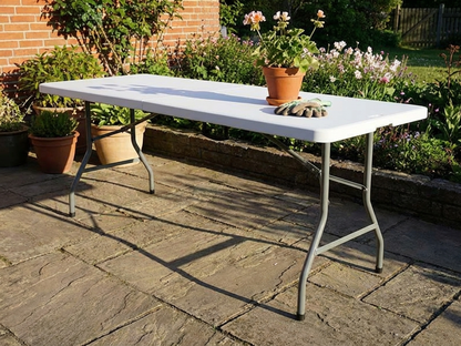 Light grey folding table 240x76x74 cm for versatile use - product detail