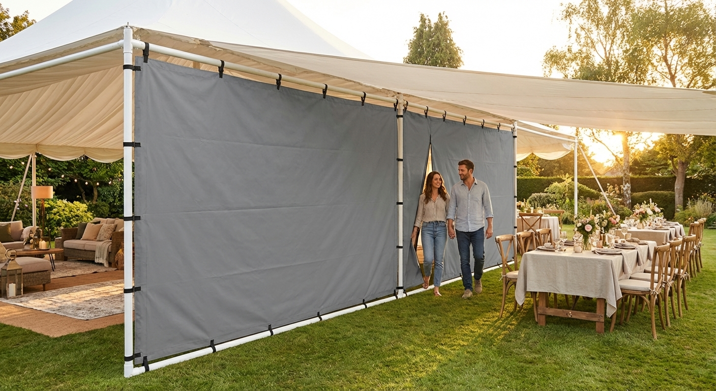 PVC Partition Wall for Marquee, 6m White