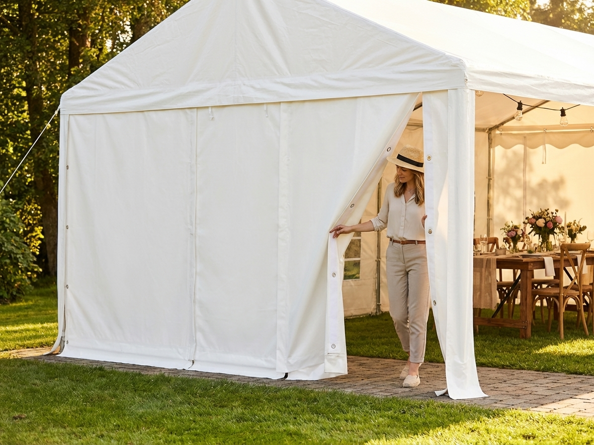 Endwall Semi Pro in white, made of strong PVC for industrial use