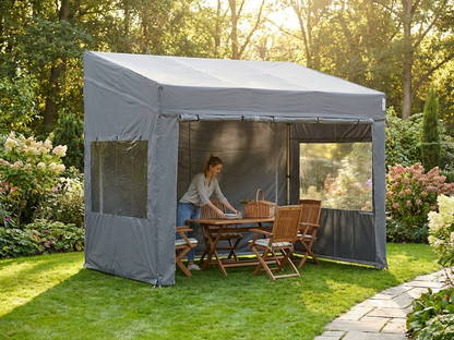 3x3 m grey pop-up gazebo with aluminium frame - product detail