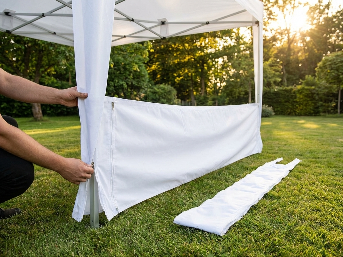 White pop-up gazebo infill joint panels for outdoor events - product detail