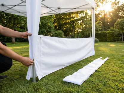 White pop-up gazebo infill joint panels for outdoor events - product detail