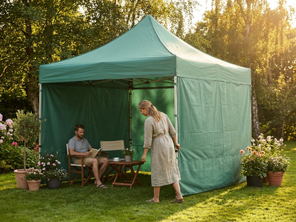 Green sidewall for FleXtents, 3m width, polyester with PVC backing - product detail