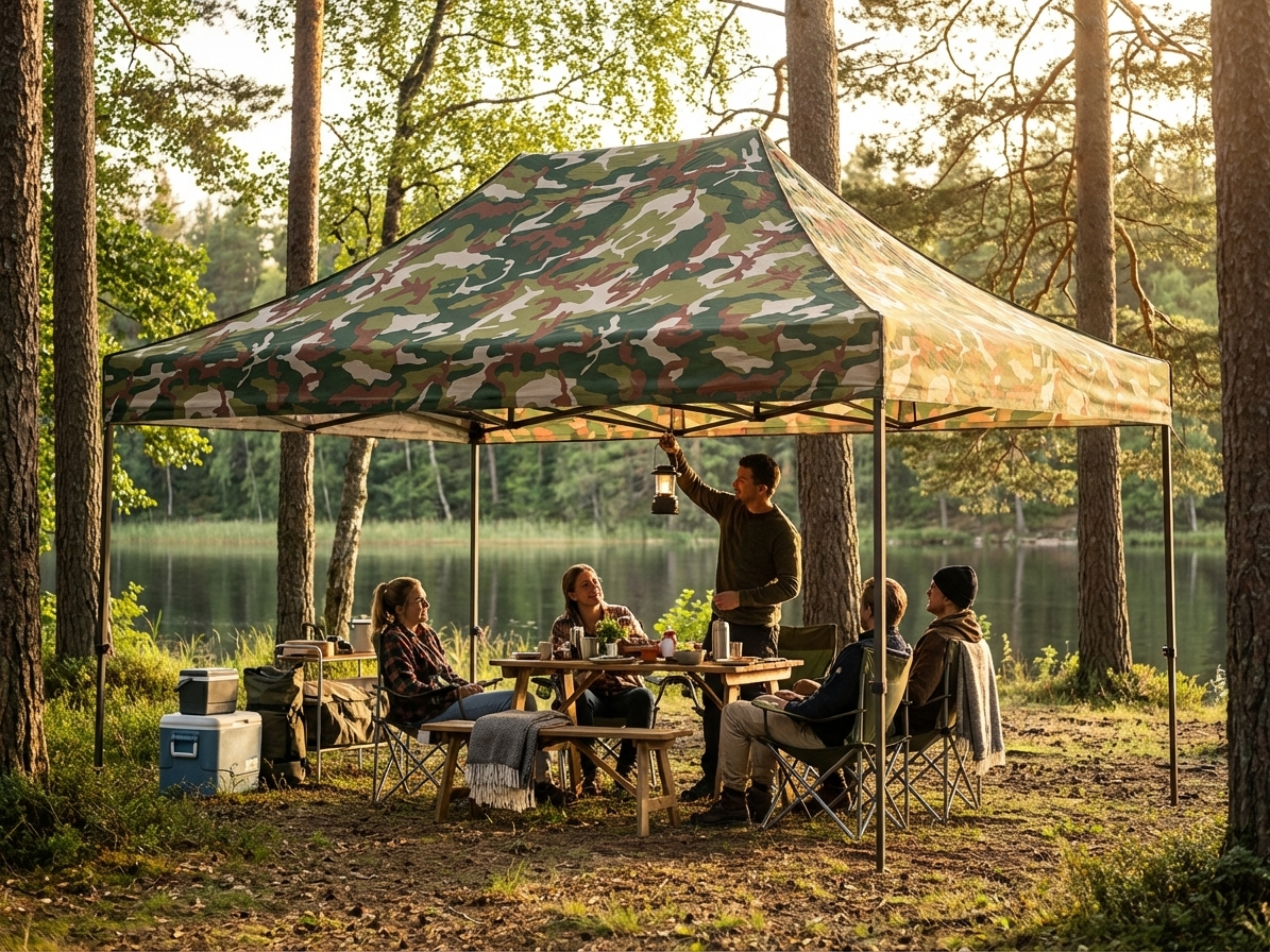 Camouflage gazebo roof cover for outdoor protection - product detail