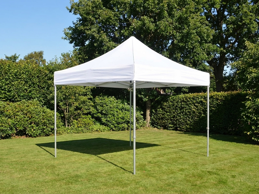 White pop up gazebo 3x3m for outdoor events, flame retardant