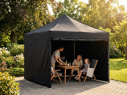 Black pop-up gazebo with aluminium frame for outdoor events - view 3
