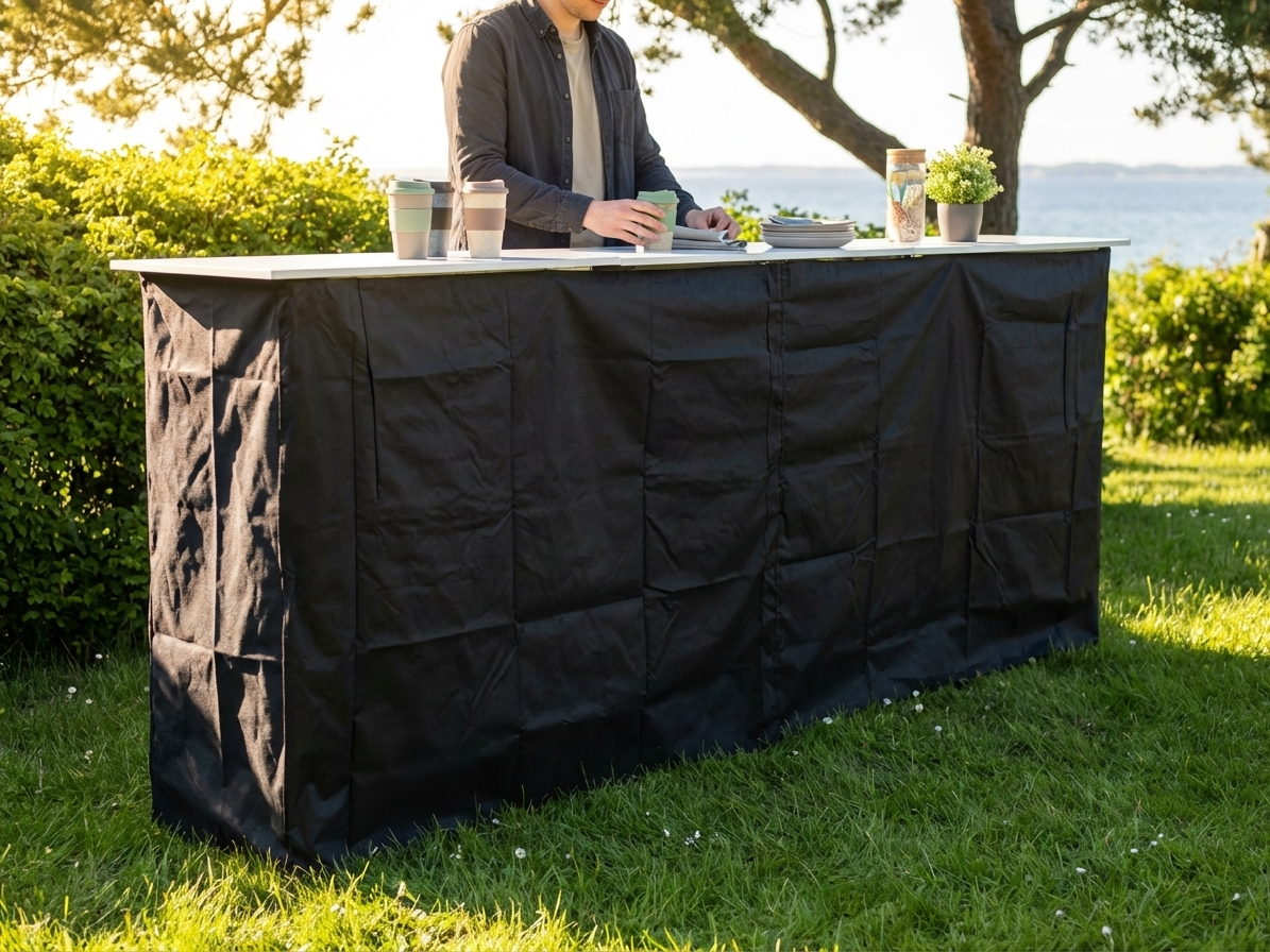 Black side panel for event tents made from polyester PVC