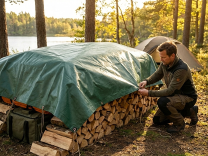 Heavy Duty Tarpaulin 8x12 m Green for Outdoor Use