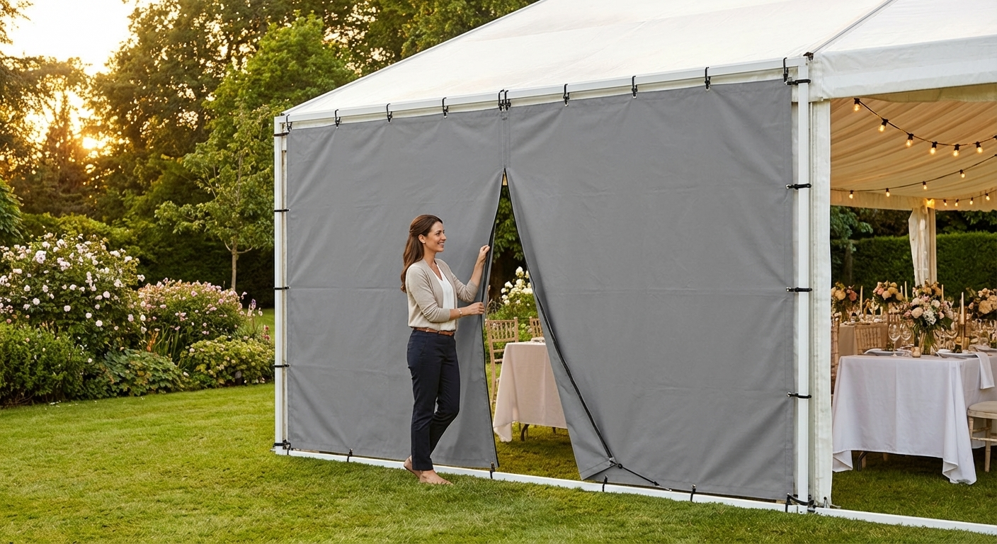 PVC Partition Wall for Marquee, 6m White - product detail