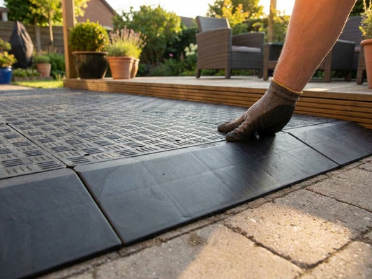 Anthracite flooring edge piece made from recycled PE - product detail